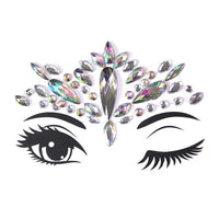 HKM-392083 Acrylic Diamond Eyebrow Stick for Party Face Decoration, 165mm x 125mm