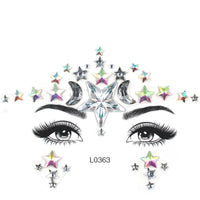 HKM-392083 Acrylic Diamond Eyebrow Stick for Party Face Decoration, 165mm x 125mm