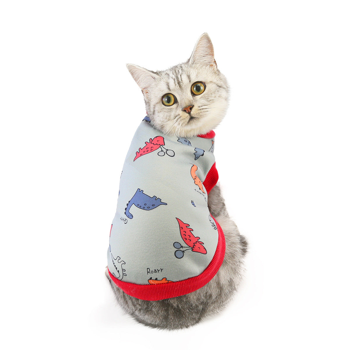 HKM-679763 Cozy Pet Clothes for Autumn and Winter - Stylish Dinosaur and Deer Designs in Various Colors