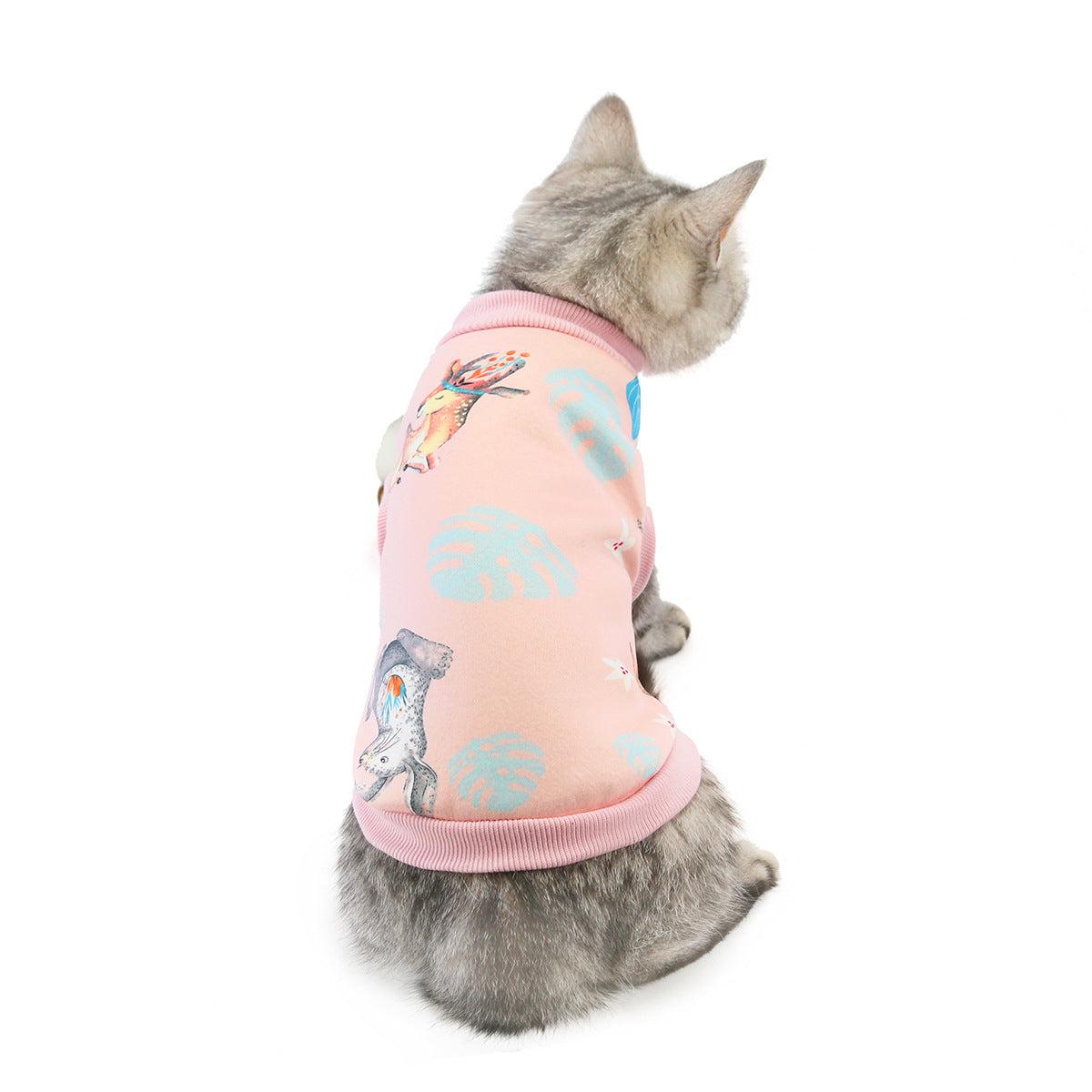 HKM-679763 Cozy Pet Clothes for Autumn and Winter - Stylish Dinosaur and Deer Designs in Various Colors