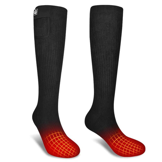 KTX-487891 Men's Electric Heating Socks with Far Infrared Fiber and Anti-Slip Design, Cotton-Spandex Blend
