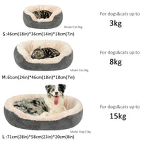HKM-351187 Cozy Oval Plush Mat for Cats and Dogs - Ideal for Winter Comfort