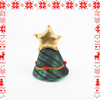 HKM-613075 Christmas-Themed Cat Cape and Star Hat Costume for Pets - Small Size, Cloth Material