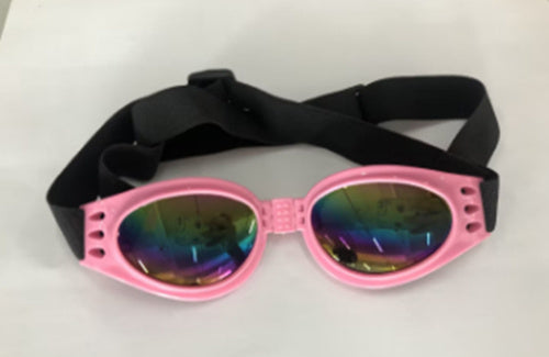 HKM-835347 Foldable Medium Size Dog Sunglasses - Waterproof Goggles with UV Protection for Pets