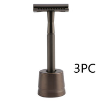 HKM-495827 Stainless Steel Manual Shaver with Copper Handle and Safe Closed Cutter Head Design