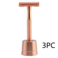 HKM-495827 Stainless Steel Manual Shaver with Copper Handle and Safe Closed Cutter Head Design
