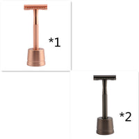 HKM-495827 Stainless Steel Manual Shaver with Copper Handle and Safe Closed Cutter Head Design