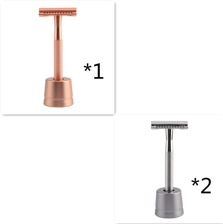 HKM-495827 Stainless Steel Manual Shaver with Copper Handle and Safe Closed Cutter Head Design