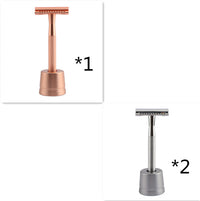 HKM-495827 Stainless Steel Manual Shaver with Copper Handle and Safe Closed Cutter Head Design