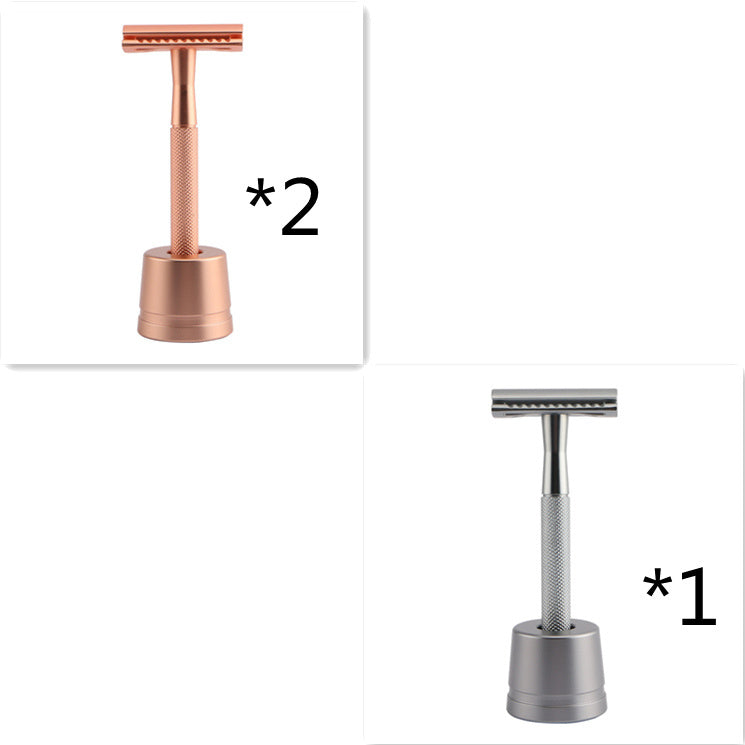 HKM-495827 Stainless Steel Manual Shaver with Copper Handle and Safe Closed Cutter Head Design
