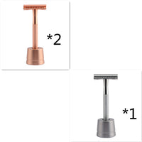 HKM-495827 Stainless Steel Manual Shaver with Copper Handle and Safe Closed Cutter Head Design