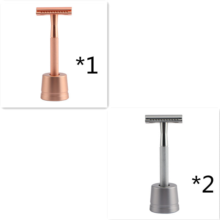 HKM-495827 Stainless Steel Manual Shaver with Copper Handle and Safe Closed Cutter Head Design