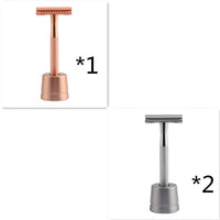 HKM-495827 Stainless Steel Manual Shaver with Copper Handle and Safe Closed Cutter Head Design