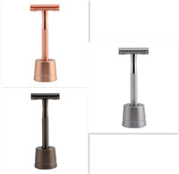 HKM-495827 Stainless Steel Manual Shaver with Copper Handle and Safe Closed Cutter Head Design
