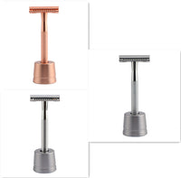 HKM-495827 Stainless Steel Manual Shaver with Copper Handle and Safe Closed Cutter Head Design