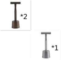 HKM-495827 Stainless Steel Manual Shaver with Copper Handle and Safe Closed Cutter Head Design