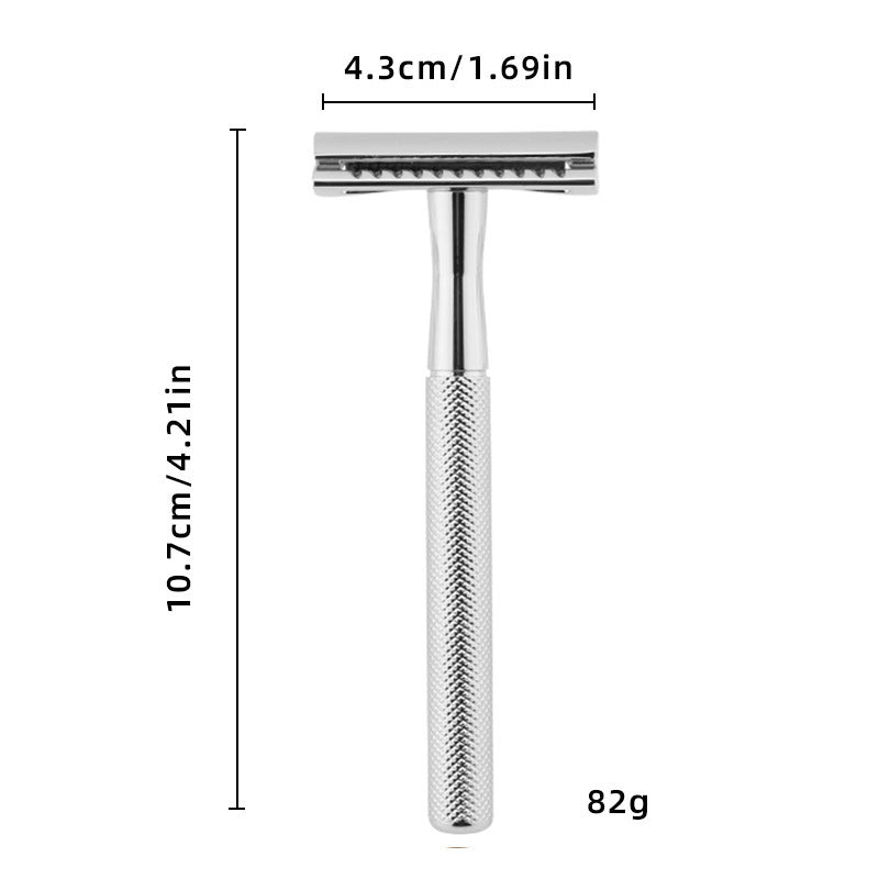 HKM-495827 Stainless Steel Manual Shaver with Copper Handle and Safe Closed Cutter Head Design