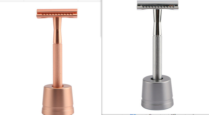 HKM-495827 Stainless Steel Manual Shaver with Copper Handle and Safe Closed Cutter Head Design