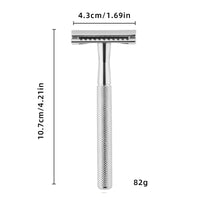 HKM-495827 Stainless Steel Manual Shaver with Copper Handle and Safe Closed Cutter Head Design