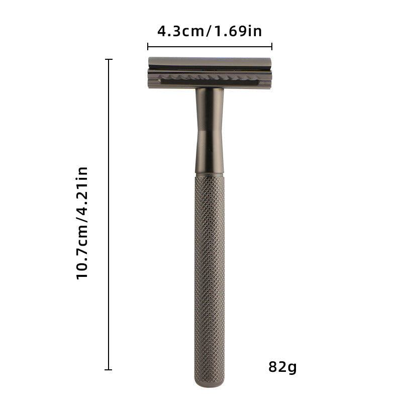 HKM-495827 Stainless Steel Manual Shaver with Copper Handle and Safe Closed Cutter Head Design