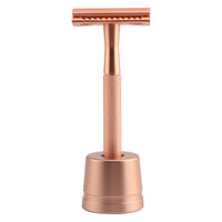 HKM-495827 Stainless Steel Manual Shaver with Copper Handle and Safe Closed Cutter Head Design