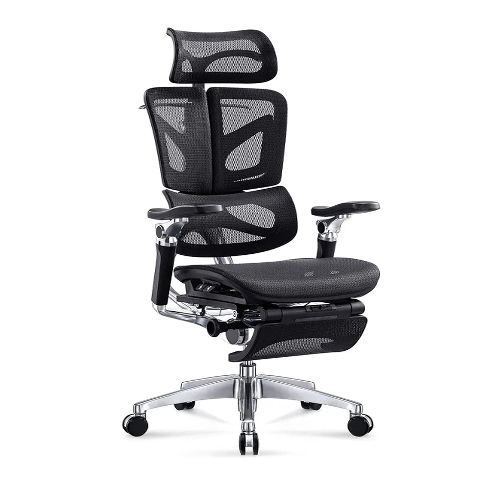 KTX-761811 Luxury Ergonomic Mesh Swivel Executive Office Chair with Footrest - Modern Design for Comfort and Support