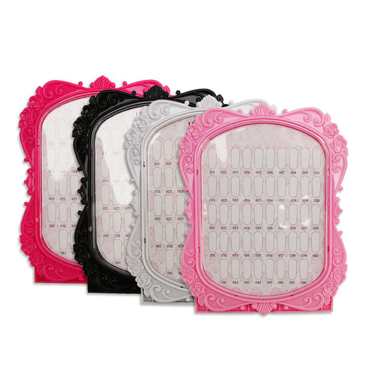 HKM-544979 Nail Polish Dustproof Color Card - Two-Sided Display Board with 48 Vibrant Shades