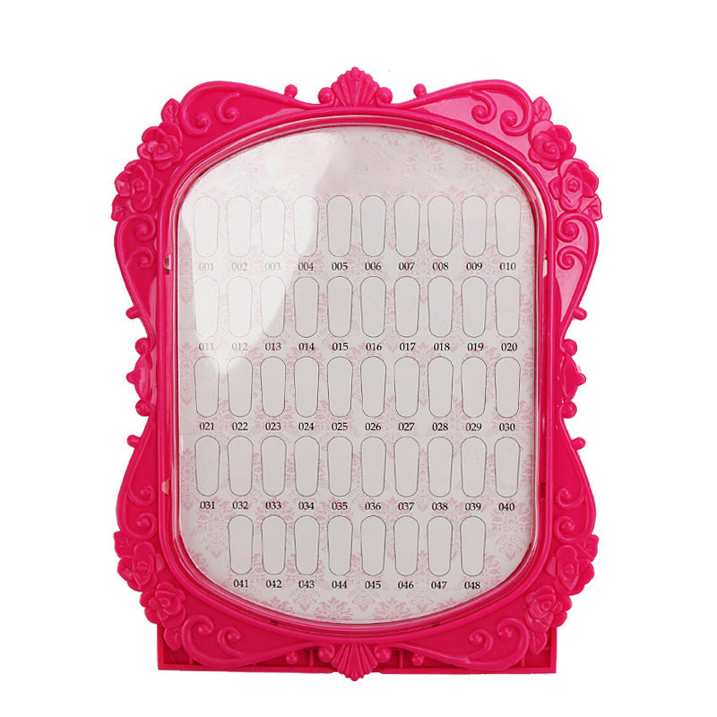 HKM-544979 Nail Polish Dustproof Color Card - Two-Sided Display Board with 48 Vibrant Shades
