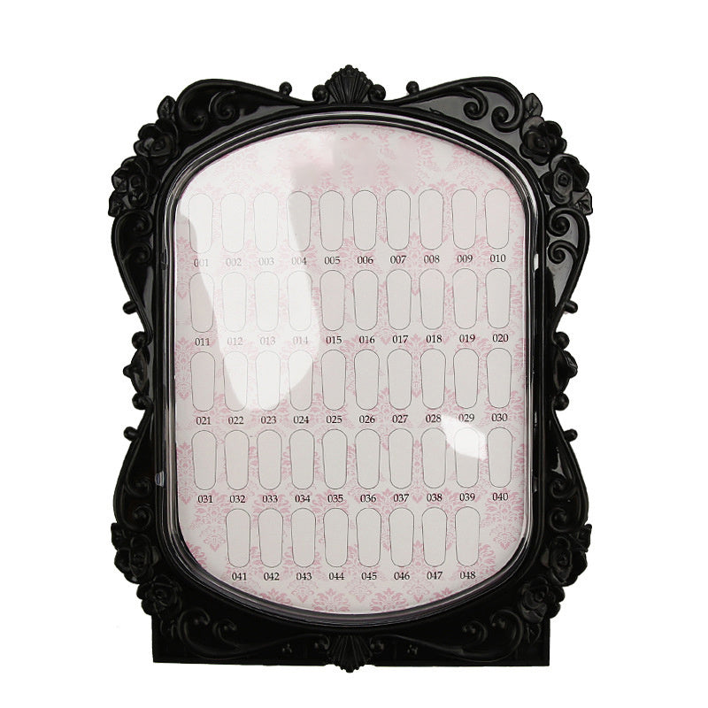 HKM-544979 Nail Polish Dustproof Color Card - Two-Sided Display Board with 48 Vibrant Shades