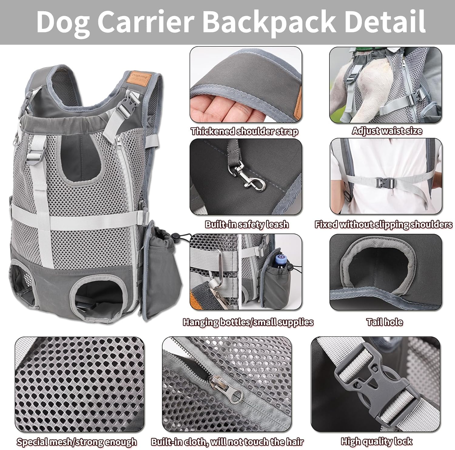 HKM-545171 Expandable Cat Backpack Carrier for Outdoor Adventures - Breathable, Large Capacity