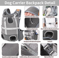 HKM-545171 Expandable Cat Backpack Carrier for Outdoor Adventures - Breathable, Large Capacity