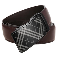 HKM-885395 Two-Layer Cowhide Leather Belt with Alloy Automatic Buckle for Men