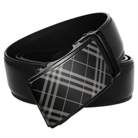HKM-885395 Two-Layer Cowhide Leather Belt with Alloy Automatic Buckle for Men