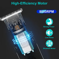 HKM-248851 5-in-1 Waterproof Beard Trimmer for Men with Rechargeable Battery and LED Display, Cordless Grooming Kit