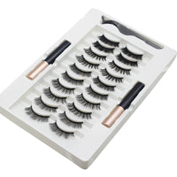 HKM-402451 Quantum Magnetic Eyelash Liquid Eyeliner Set with 10 Pairs of Magnetic Lashes and Tweezers
