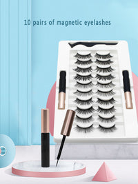 HKM-402451 Quantum Magnetic Eyelash Liquid Eyeliner Set with 10 Pairs of Magnetic Lashes and Tweezers