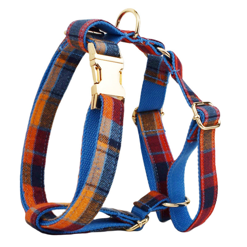 HKM-768147 Elegant Bowtie Pet Collar and Leash Set with Vest - Stylish Four-Piece Outfit for Dogs in Various Sizes