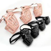 HKM-635923 Non-Grinding Anti-Bark and Anti-Bite Dog Mouth Cover for Small and Medium Dogs - Adjustable Nylon and PP Design