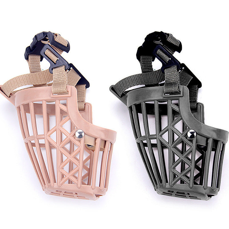 HKM-635923 Non-Grinding Anti-Bark and Anti-Bite Dog Mouth Cover for Small and Medium Dogs - Adjustable Nylon and PP Design