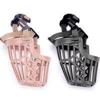 HKM-635923 Non-Grinding Anti-Bark and Anti-Bite Dog Mouth Cover for Small and Medium Dogs - Adjustable Nylon and PP Design