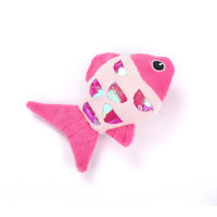 HKM-009363 Interactive Catnip Fish Toys with Crinkle Paper and Soft Plush for Dental Health - Set of 2
