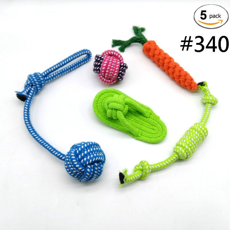 HKM-255379 Durable Cotton Rope Dog Toy Set for Medium to Large Breeds
