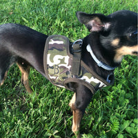 HKM-110483 Leopard Print & Camouflage Heart Chest Strap - Durable Sandwich Mesh & Cotton Canvas