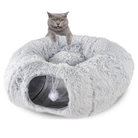 HKM-096787 Cozy Foldable Cat Nest and Tunnel for Warmth and Comfort