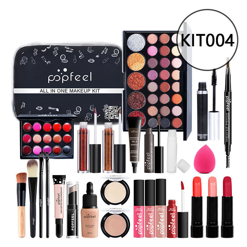 HKM-598739 Beginner-Friendly Makeup Cosmetics Set with Concealer, Eyeliner, and Eyebrow Pencil - 8+ Natural Color Options