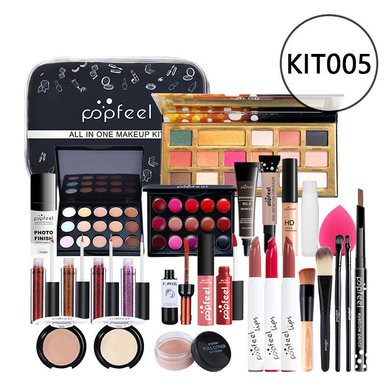 HKM-598739 Beginner-Friendly Makeup Cosmetics Set with Concealer, Eyeliner, and Eyebrow Pencil - 8+ Natural Color Options