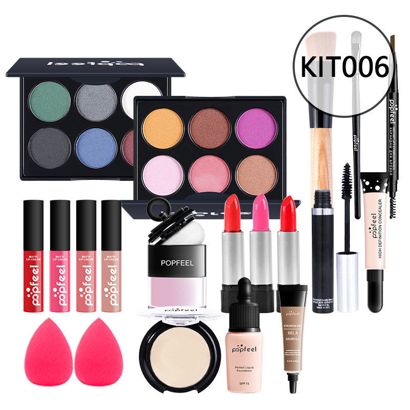 HKM-598739 Beginner-Friendly Makeup Cosmetics Set with Concealer, Eyeliner, and Eyebrow Pencil - 8+ Natural Color Options