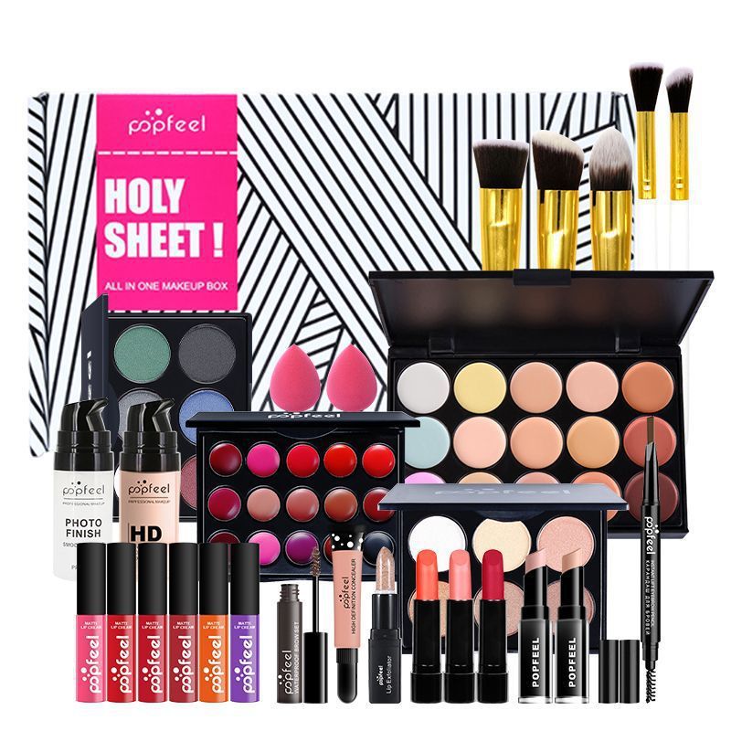 HKM-598739 Beginner-Friendly Makeup Cosmetics Set with Concealer, Eyeliner, and Eyebrow Pencil - 8+ Natural Color Options