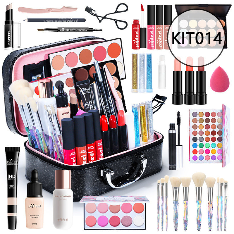 HKM-598739 Beginner-Friendly Makeup Cosmetics Set with Concealer, Eyeliner, and Eyebrow Pencil - 8+ Natural Color Options