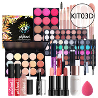 HKM-598739 Beginner-Friendly Makeup Cosmetics Set with Concealer, Eyeliner, and Eyebrow Pencil - 8+ Natural Color Options